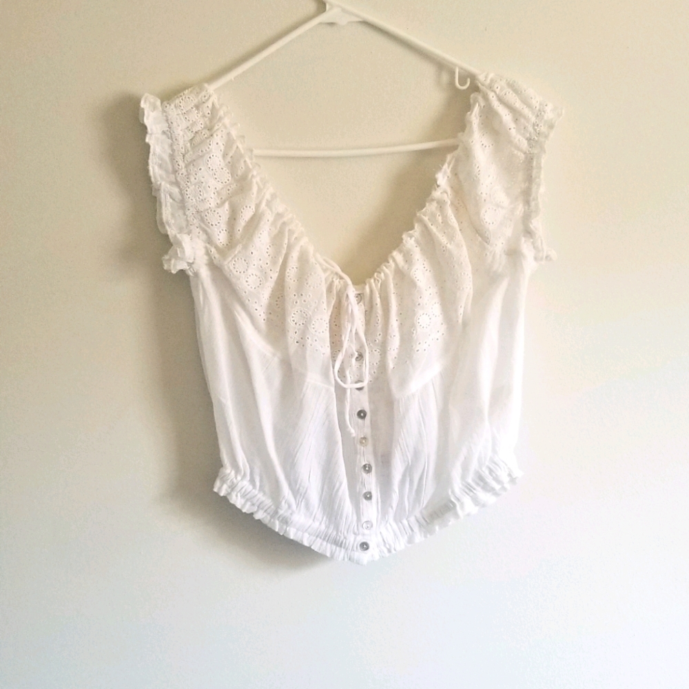 White crop top